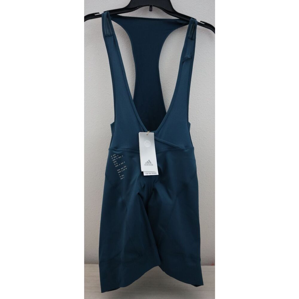 Adidas HM3159 Women Sz S Utility Green The Parley Padded Bib Cycling Shorts